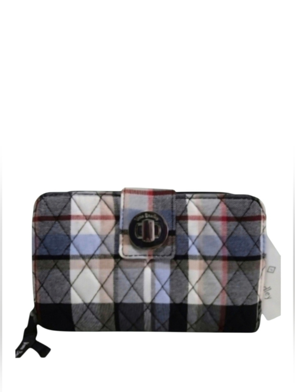 Vera Bradley RFID Perfectly Plaid Wallet with Turn Lock Closure-NWT